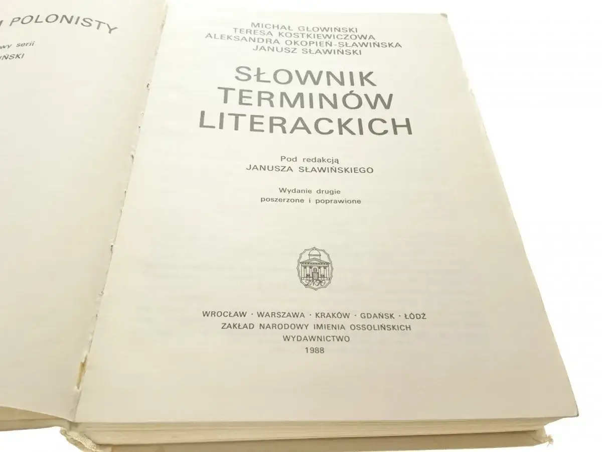 Słownik terminów literackich Sławińskiego okładka książki