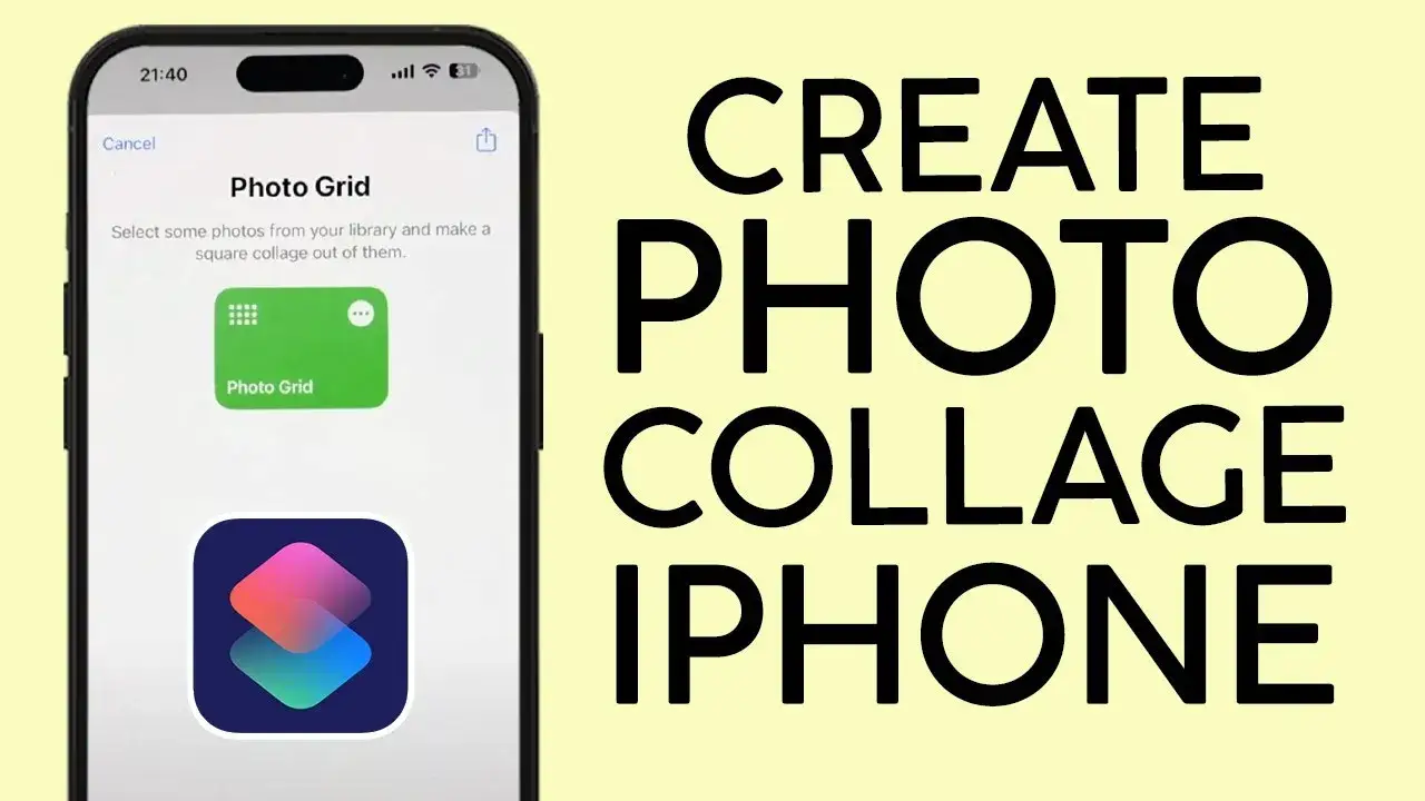 iPhone aplikacja Skr&oacute;ty Photo Grid jak zrobić kolaż