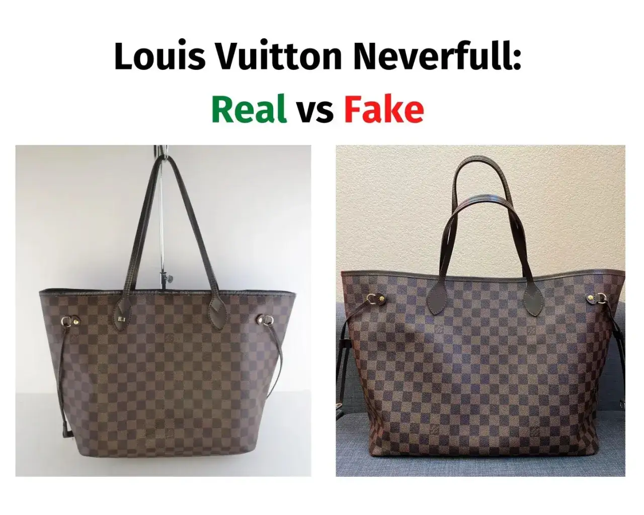 Louis Vuitton Neverfull oryginał podróbka porównanie