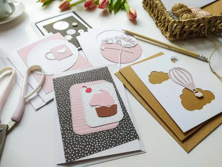 materiały do robienia kartek DIY dla dzieci