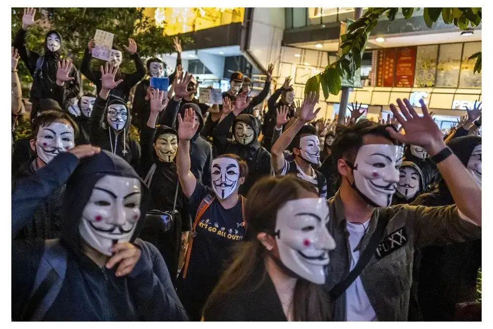 V jak Vendetta maska protesty
