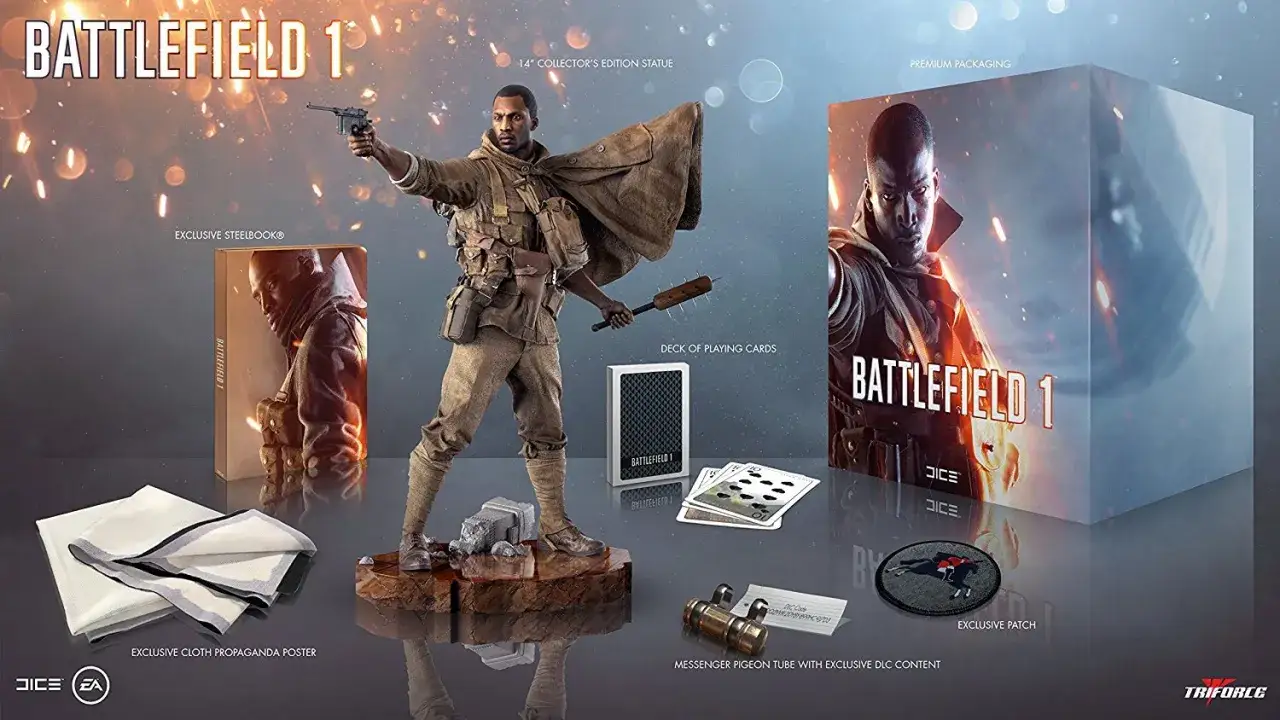 Kolekcjonerska edycja Battlefield 1: statua, steelbook, karty, plakat i inne dodatki. To może być najdroższa gra na świecie!