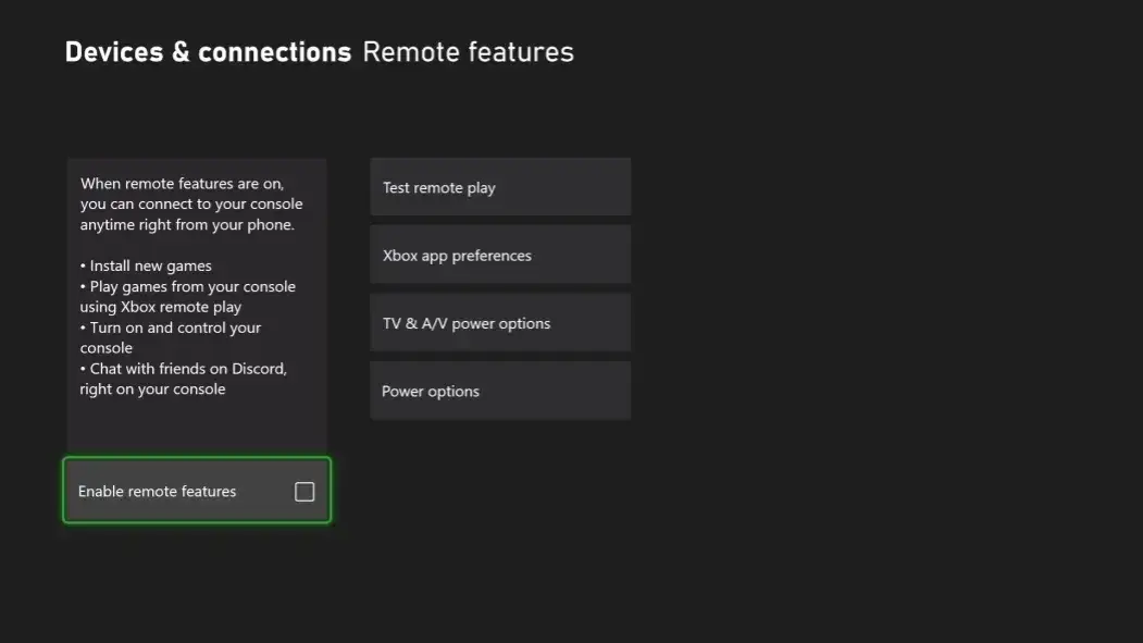 Xbox app requirements and console settings