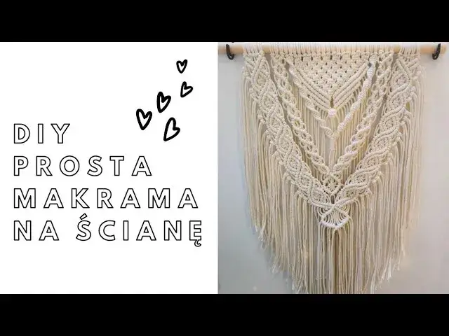 makrama na ścianę prosta