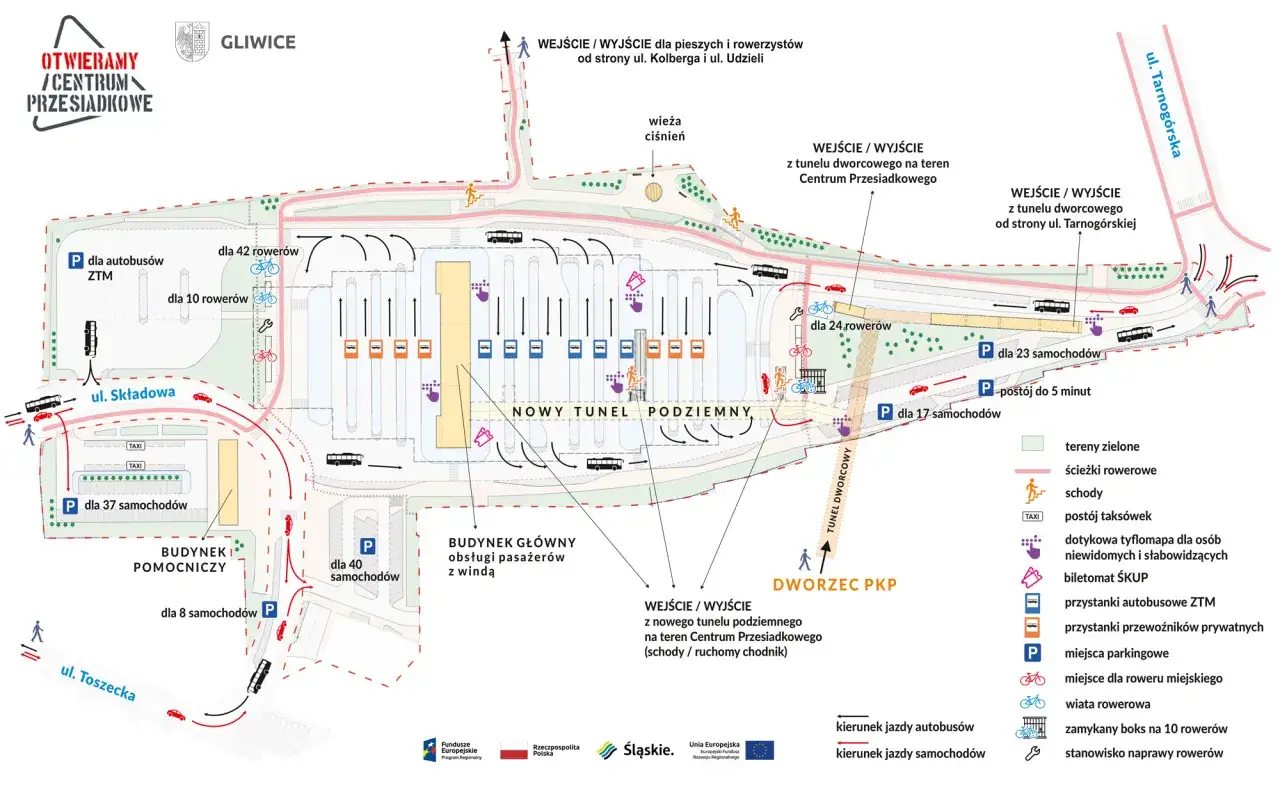 Centrum Przesiadkowe Gliwice mapa lokalizacja
