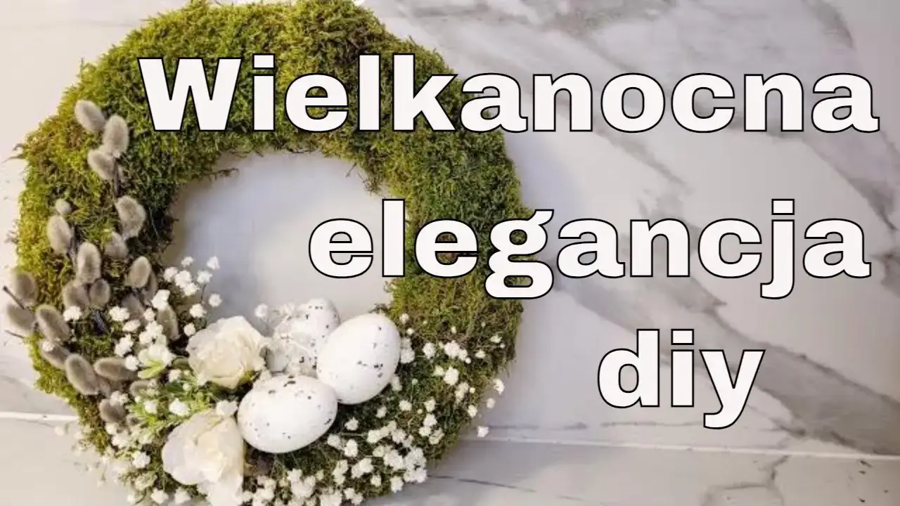 Wielkanocny stroik z mchu i gałązek