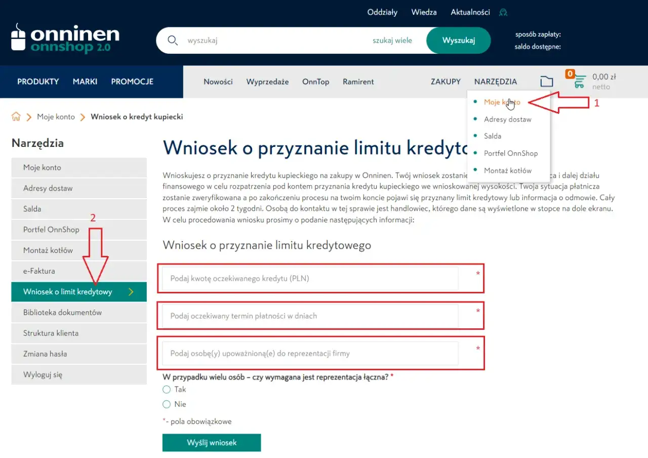 Wniosek o limit kredytowy w koncie Santander. Formularz do złożenia wniosku o przyznanie limitu kredytowego na zakupy.