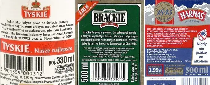 etykieta piwa wyjaśnienie parametrów