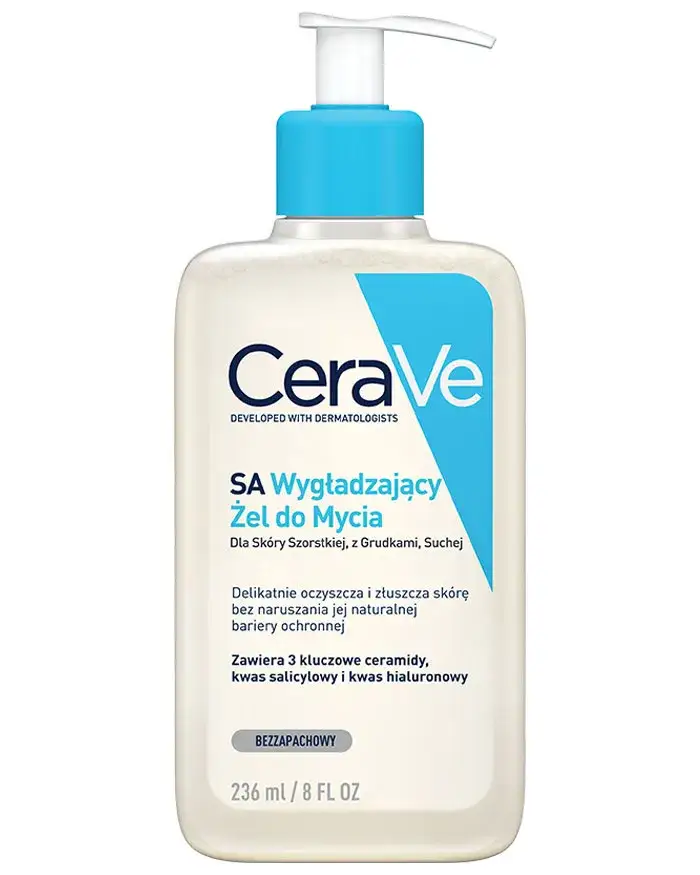 Zdjęcie Wygładzający żel do mycia CeraVe – pokonaj suchość i szorstkość skóry