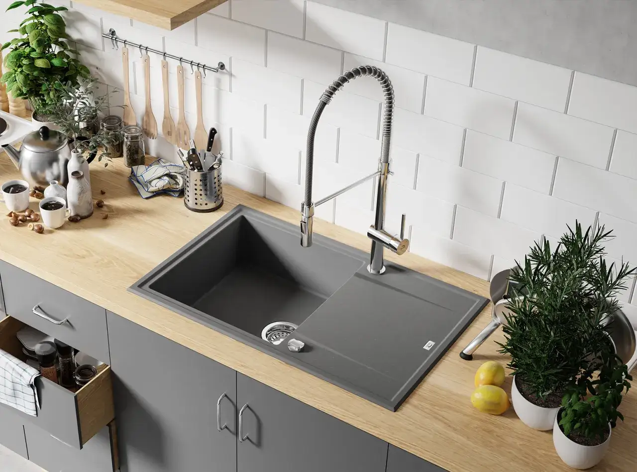zlewozmywaki granitowe, stalowe, ceramiczne w kuchni