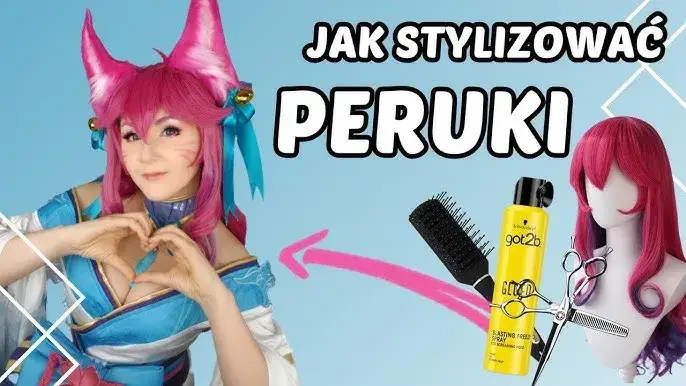 przed i po stylizacji peruki cosplay