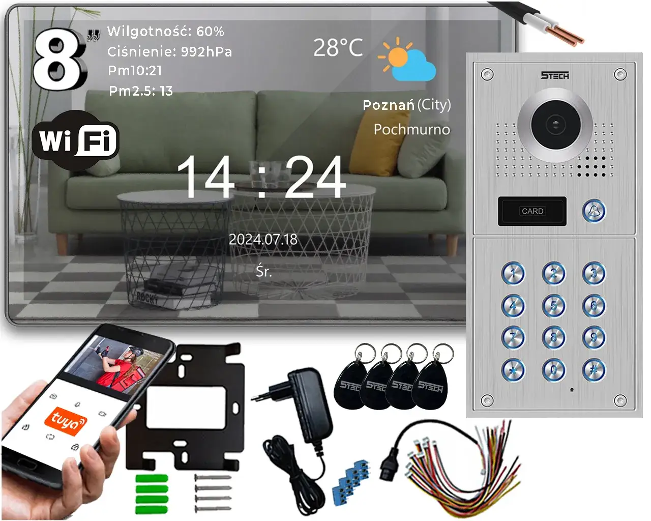 nowoczesny domofon smartfon otwieranie