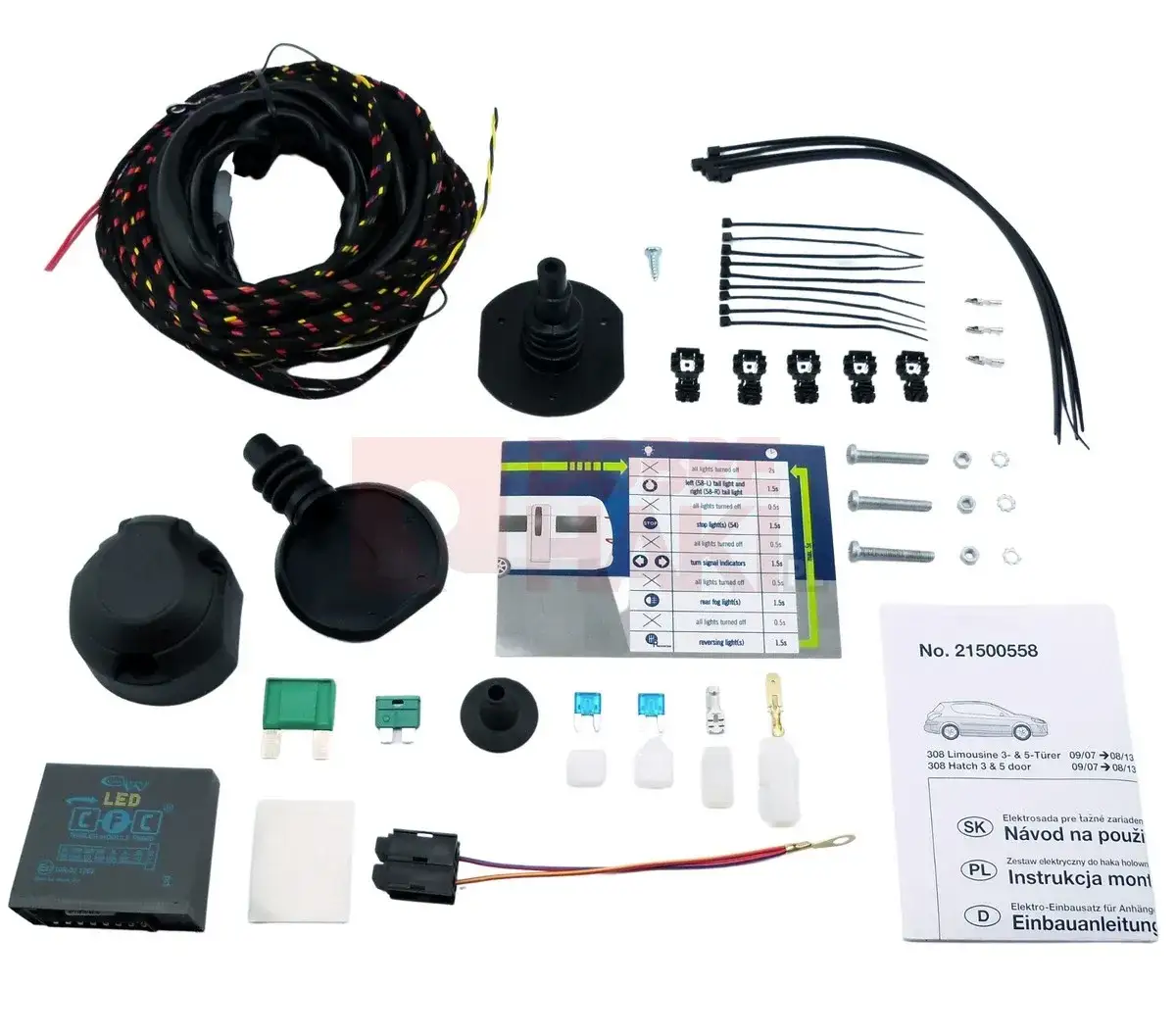 fabryczne złącza wiązki haka citroen berlingo