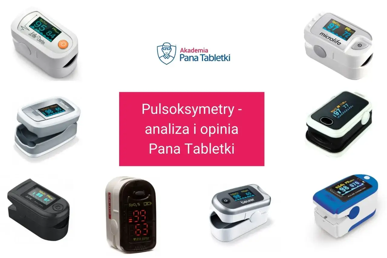 Pulsoksymetry pokazują prawidłową saturację u dziecka. Różne modele mierzą poziom tlenu we krwi i tętno.