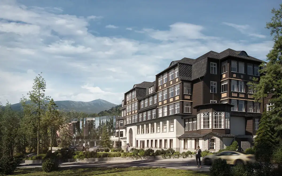 Wizualizacje hotelu Sanssouci Karpacz po renowacji