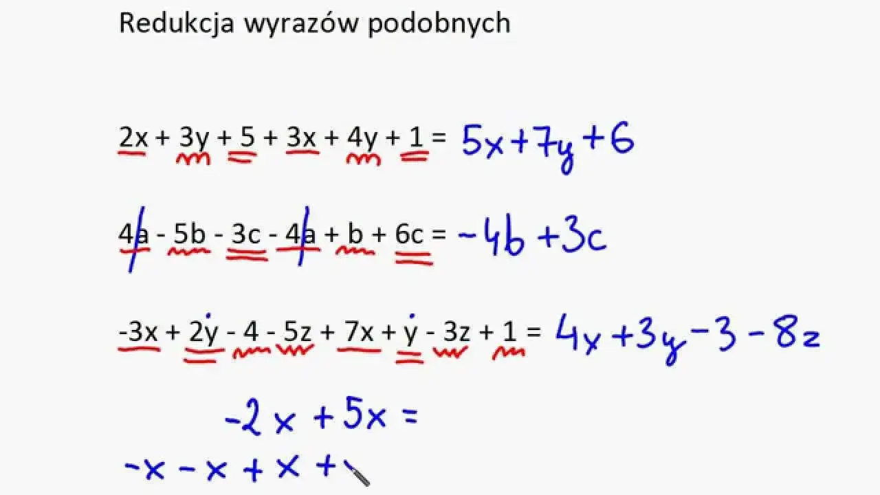 opuszczanie nawiasów w wyrażeniach algebraicznych