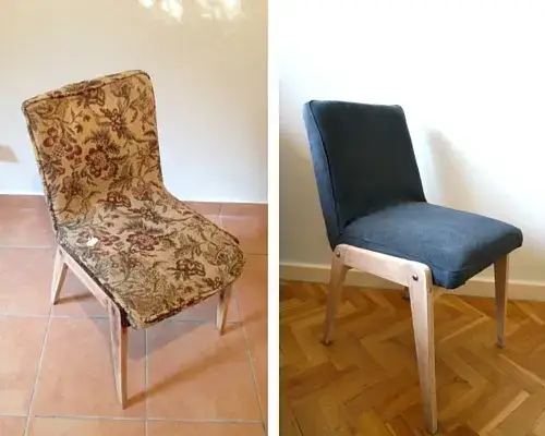 odnowione krzesła różne typy przed i po