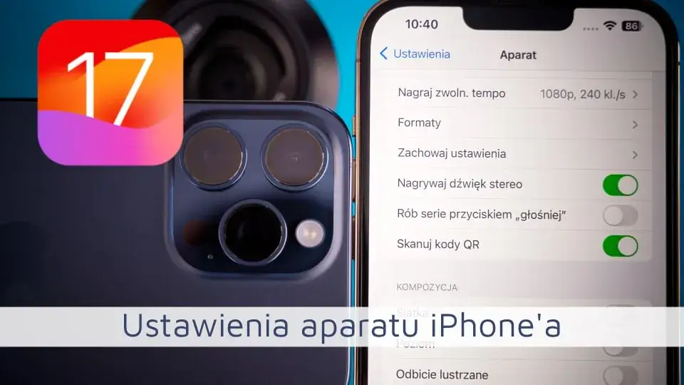 iPhone aparat siatka kompozycja