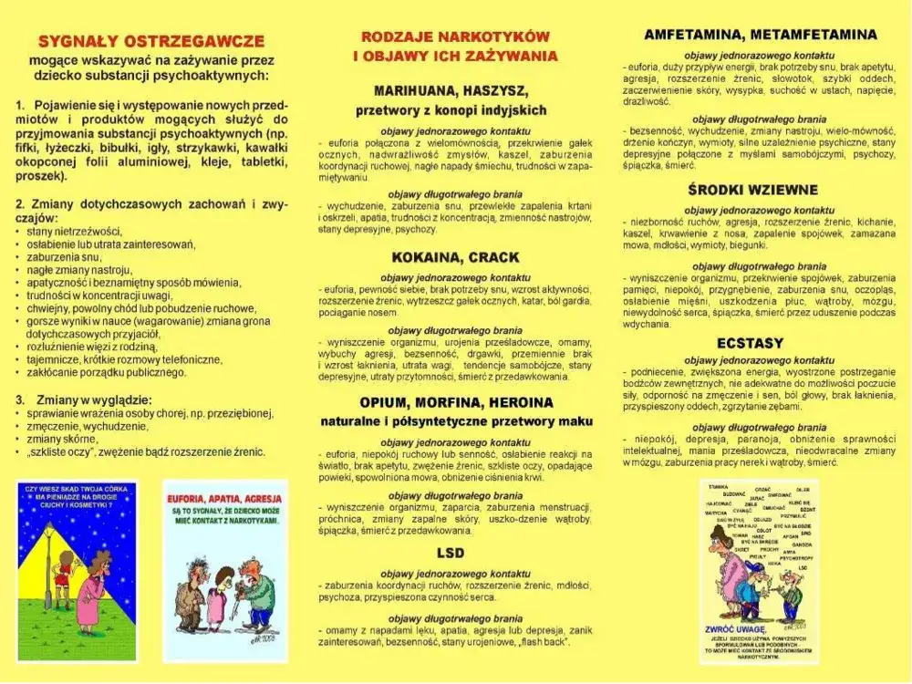 objawy zatrucia amfetaminą infografika
