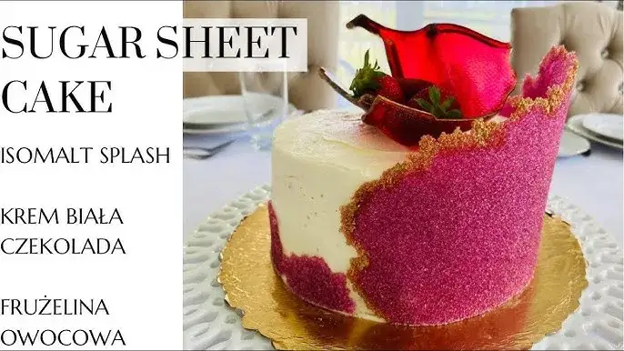 Nowoczesne dekoracje tortów: drip cake, fresh flowers, isomalt splash