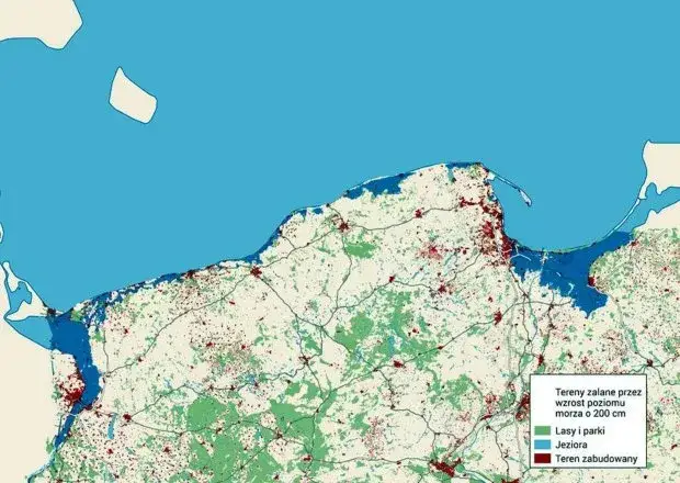 Mapa najbliższe plaże Szczecin