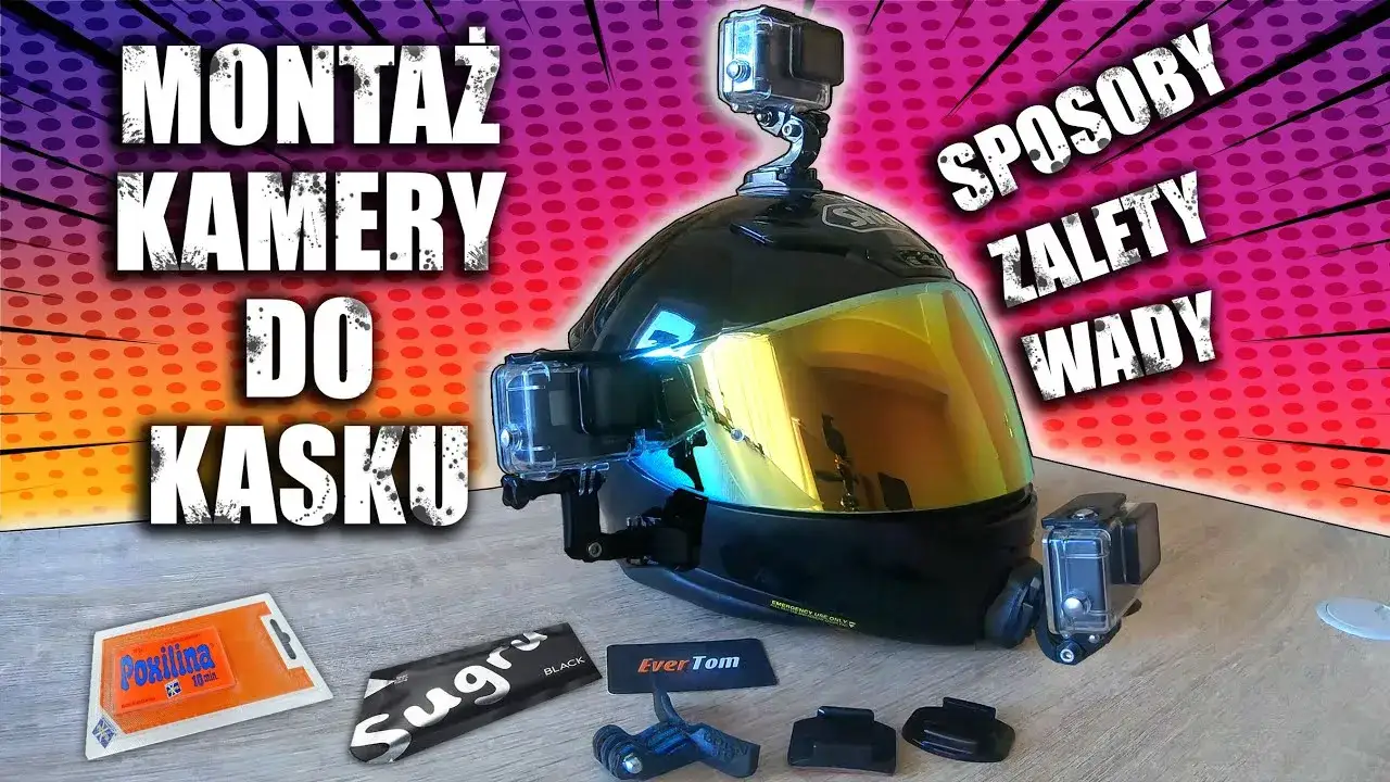 montaż kamery na kasku motocyklowym