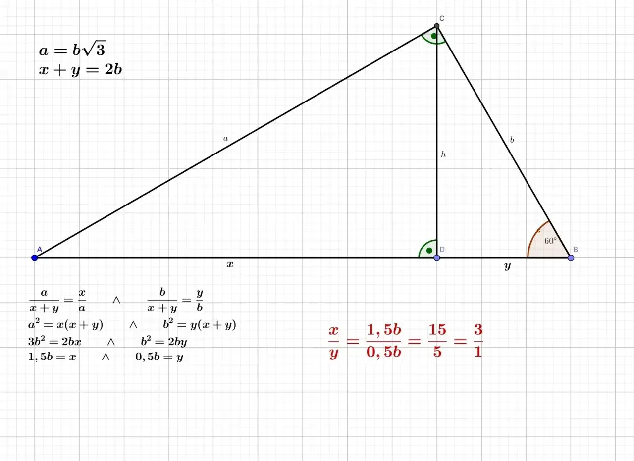 Trójkąt prostokątny z oznaczeniami a b c