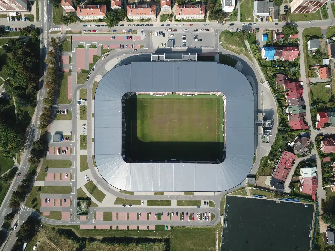 Stadion Miejski Tychy z lotu ptaka
