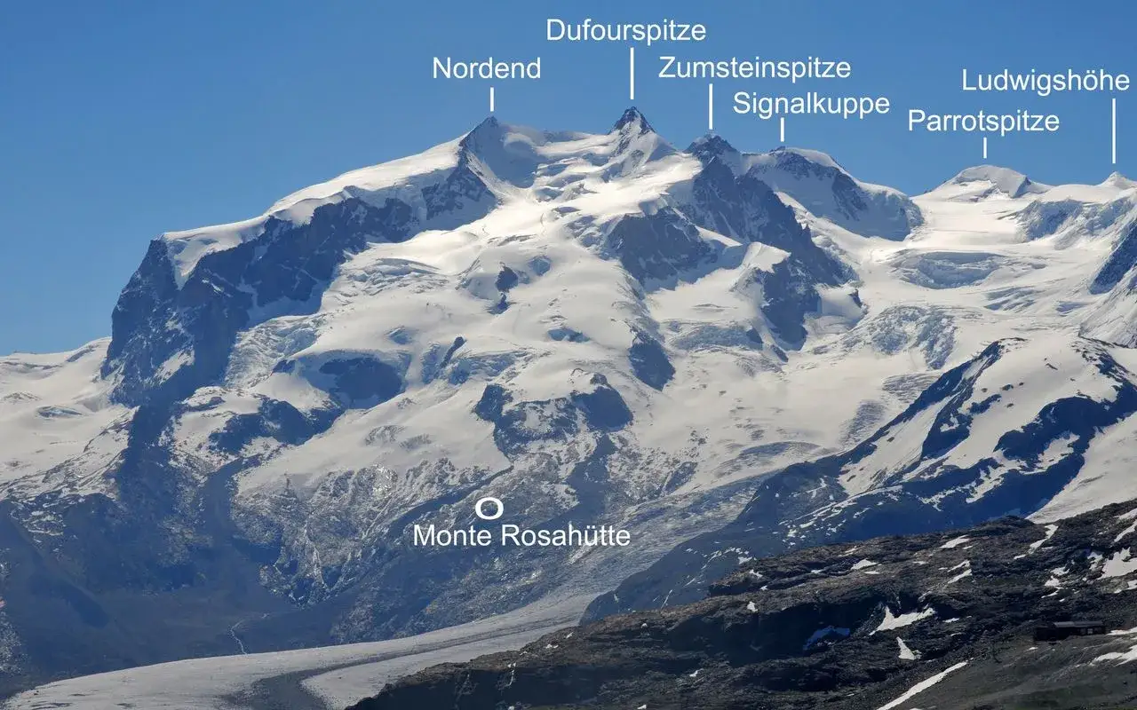Dufourspitze Normalroute Bergsteiger