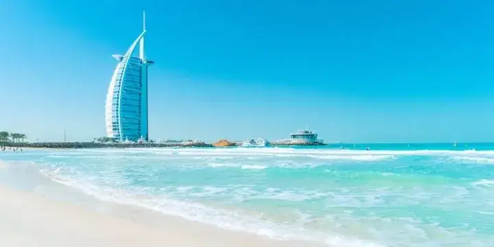 Dubaj plaża grudzień