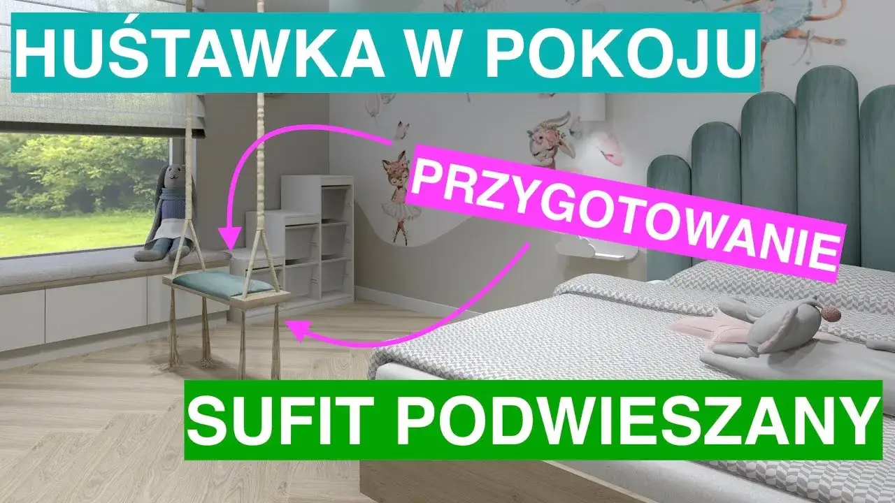 Montaż huśtawki w suficie betonowym krok po kroku