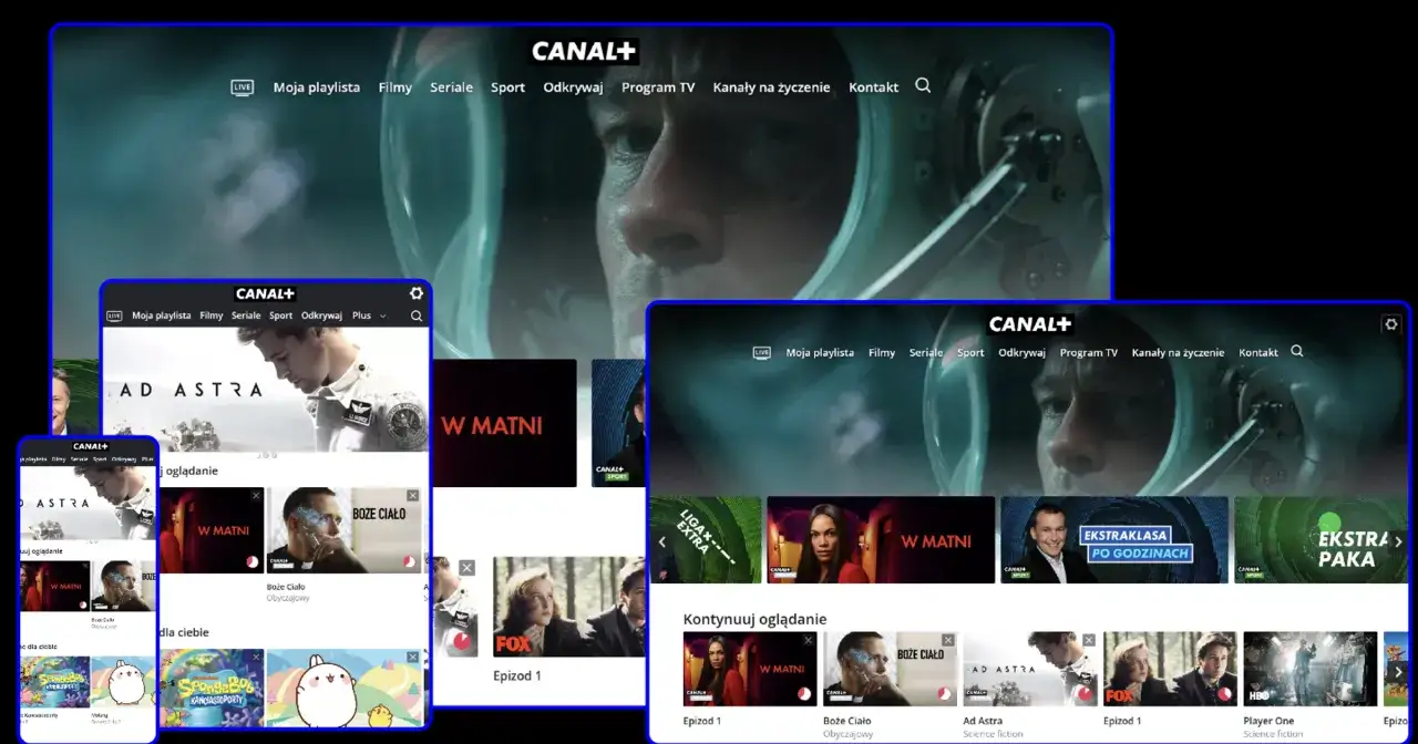 Interfejs Canal+ Online