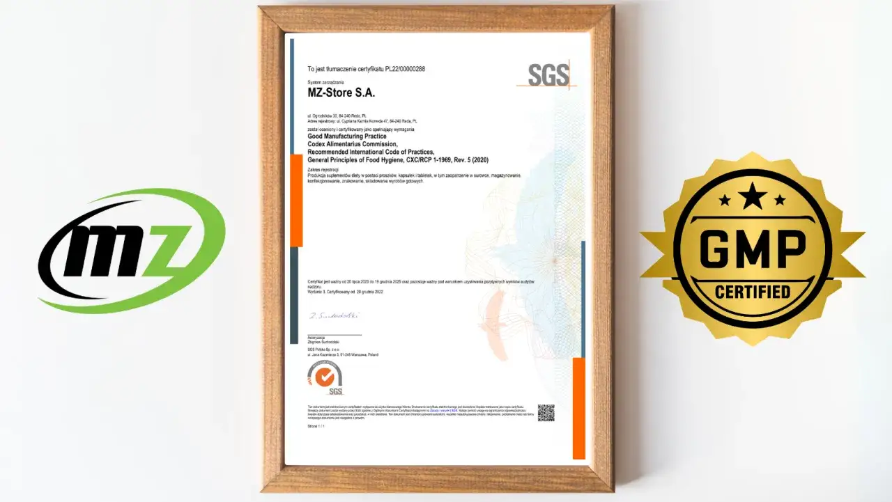 Certyfikaty GMP i HACCP dla suplement&oacute;w