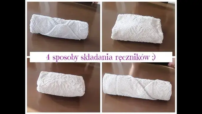 podstawowe techniki składania ręcznik&oacute;w hotelowych kostka rulon pasek
