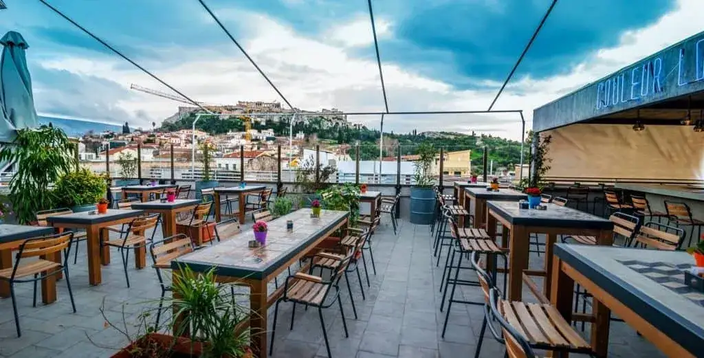 Ateny restauracja z widokiem na Akropol
