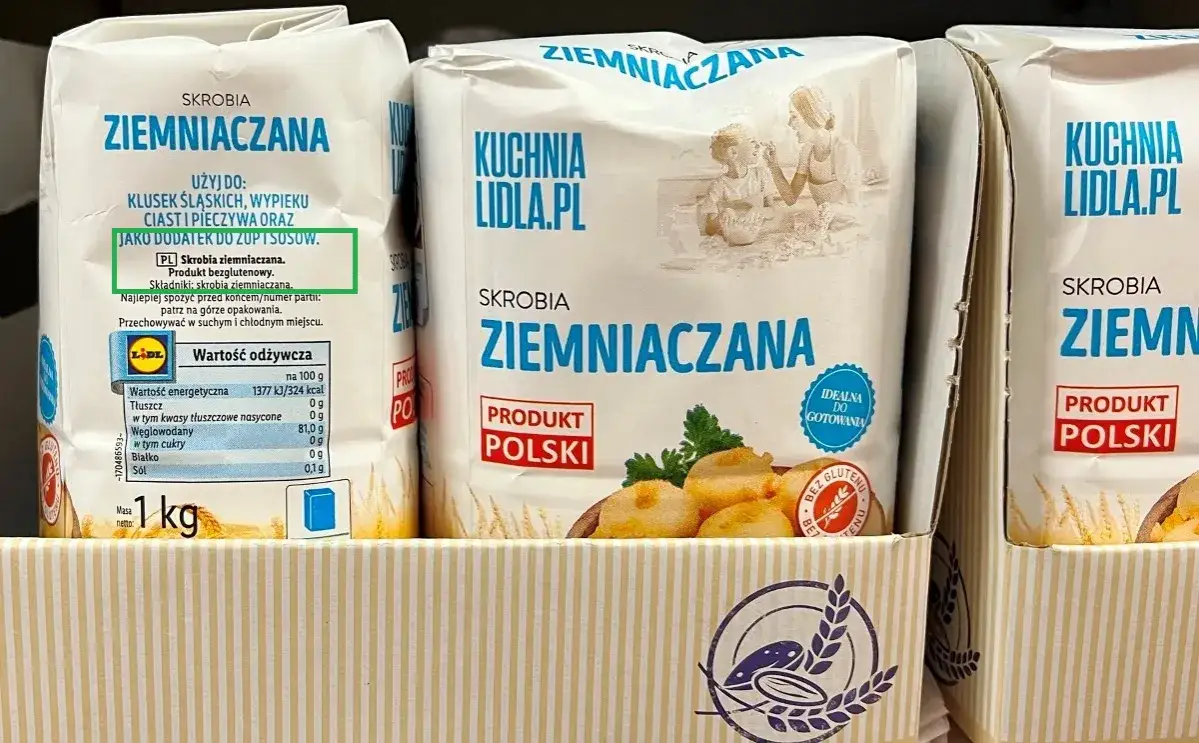 opakowanie mąki ziemniaczanej bezglutenowej