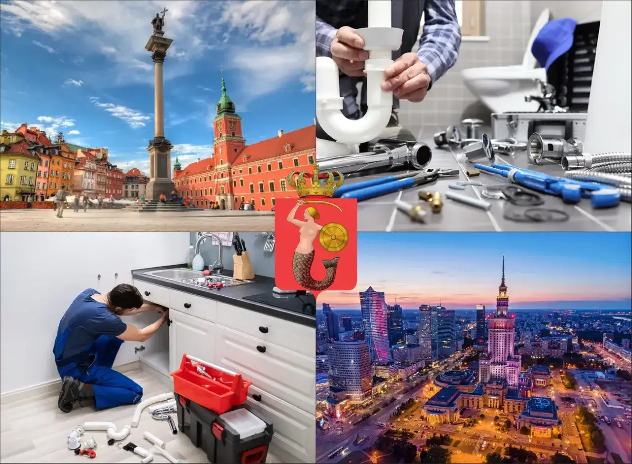 Warszawa: Zamek Królewski, Syrenka, hydraulik przy pracy, nowoczesne wieżowce. Dowiedz się, ile kosztuje wizyta hydraulika w domu.