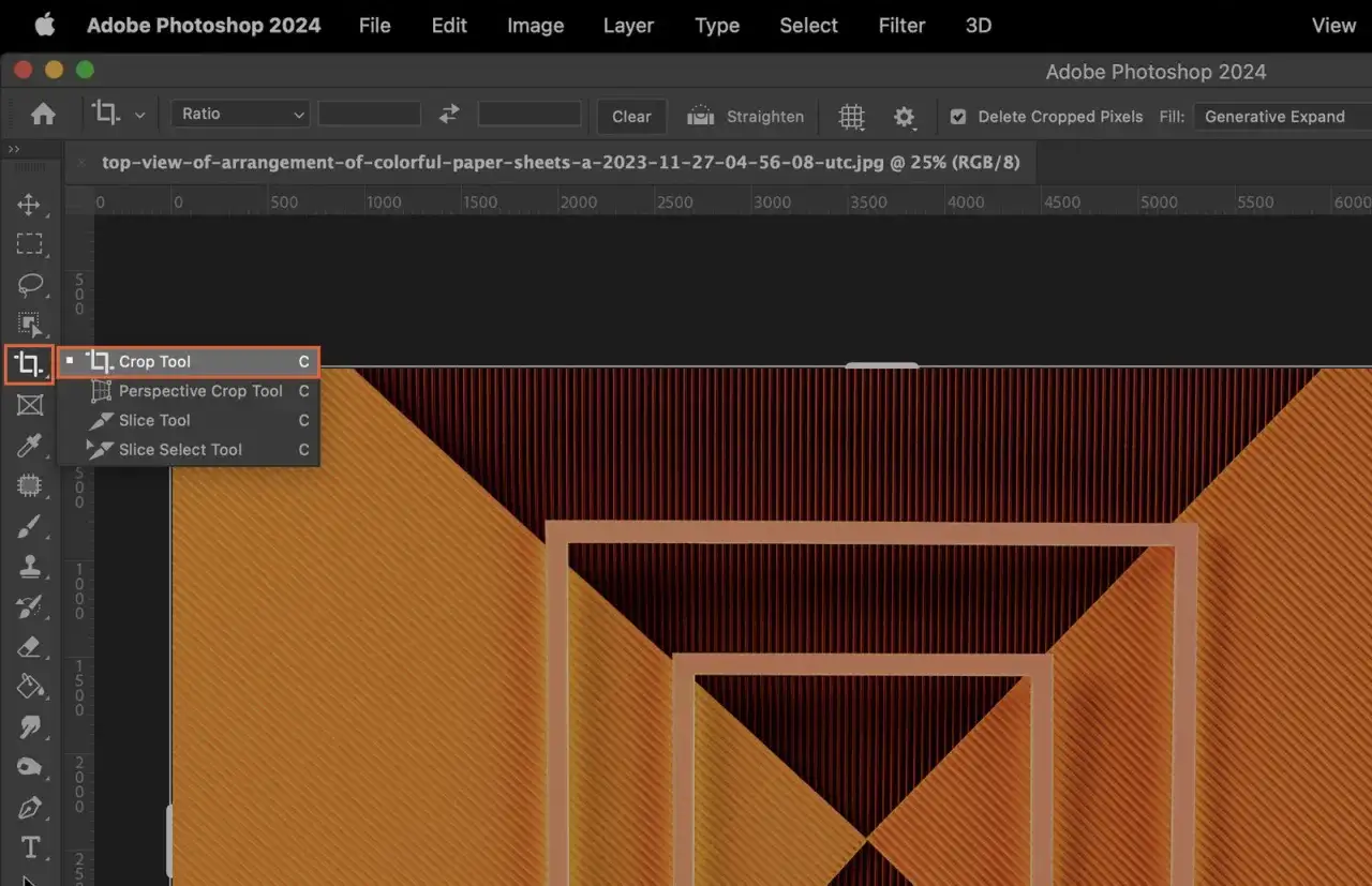Adobe Photoshop Crop Tool interface