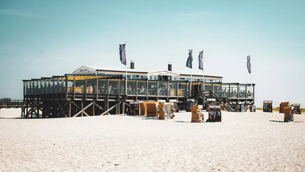 Pfahlbaurestaurants St. Peter-Ording Meerblick