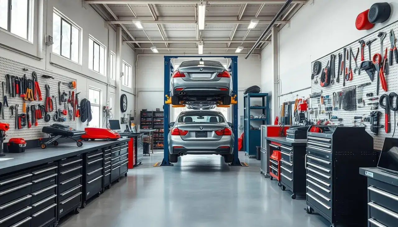 warsztat samochodowy wnętrze bhp