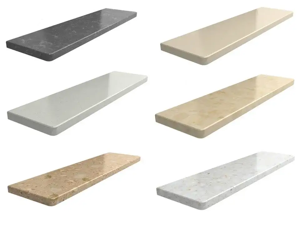 rodzaje wykończenia krawędzi parapet&oacute;w konglomeratowych