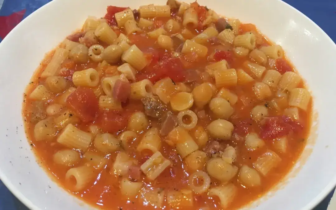 minestra di ceci con pasta