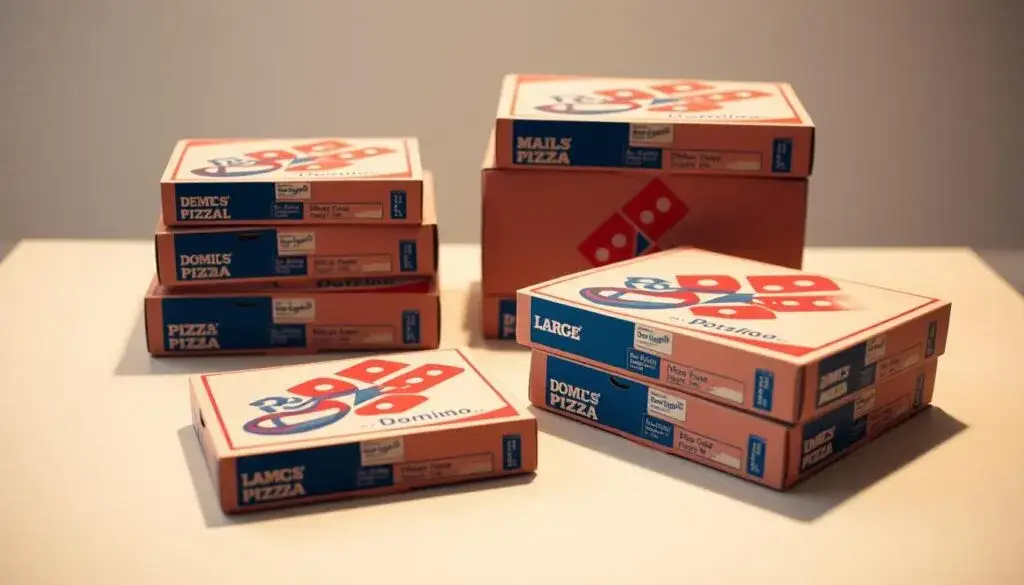por&oacute;wnanie rozmiar&oacute;w pizzy Domino's