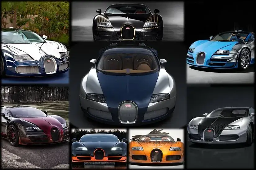 Bugatti Veyron r&oacute;żne wersje