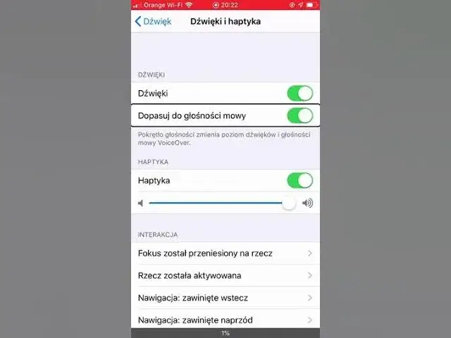 iPhone ustawienia dźwięki i haptyka