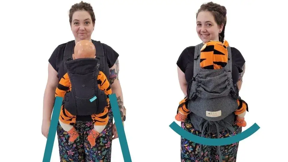 Nosidełko wisiadło nieergonomiczne