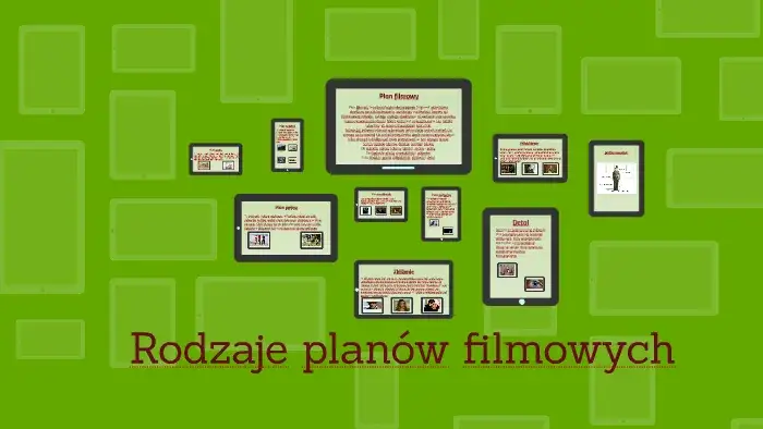 rodzaje plan&oacute;w filmowych przykłady infografika