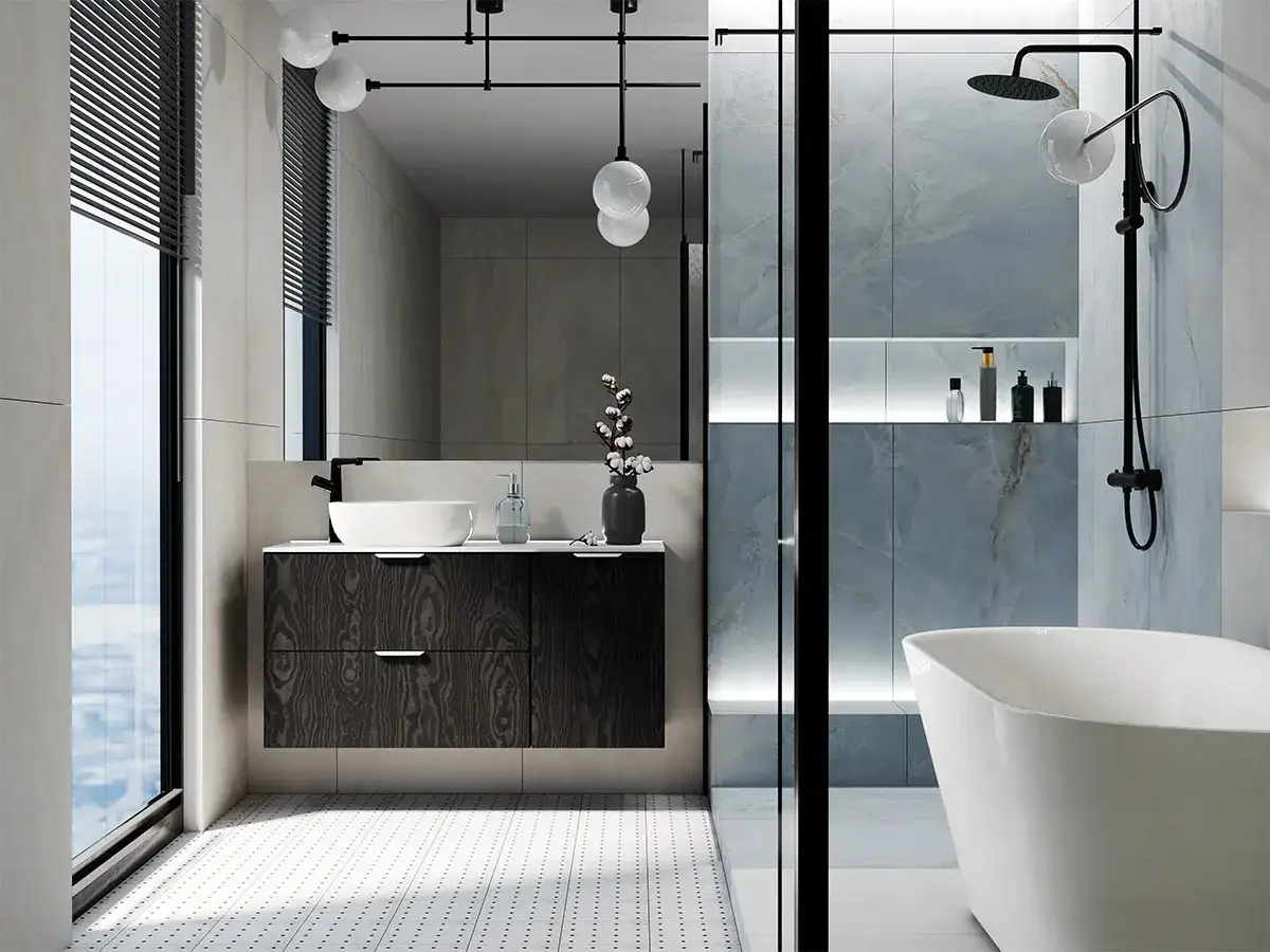 przykładowy kosztorys remontu łazienki wizualizacja