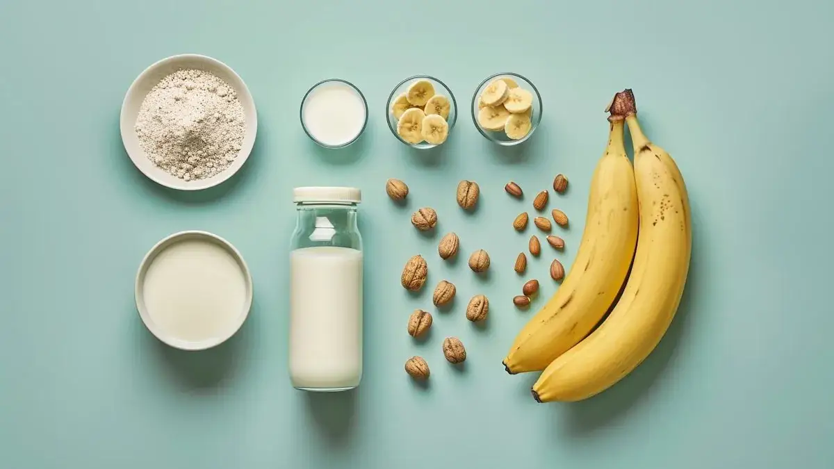 Zdjęcie Batido de plátano y avena para aumentar masa muscular de forma efectiva
