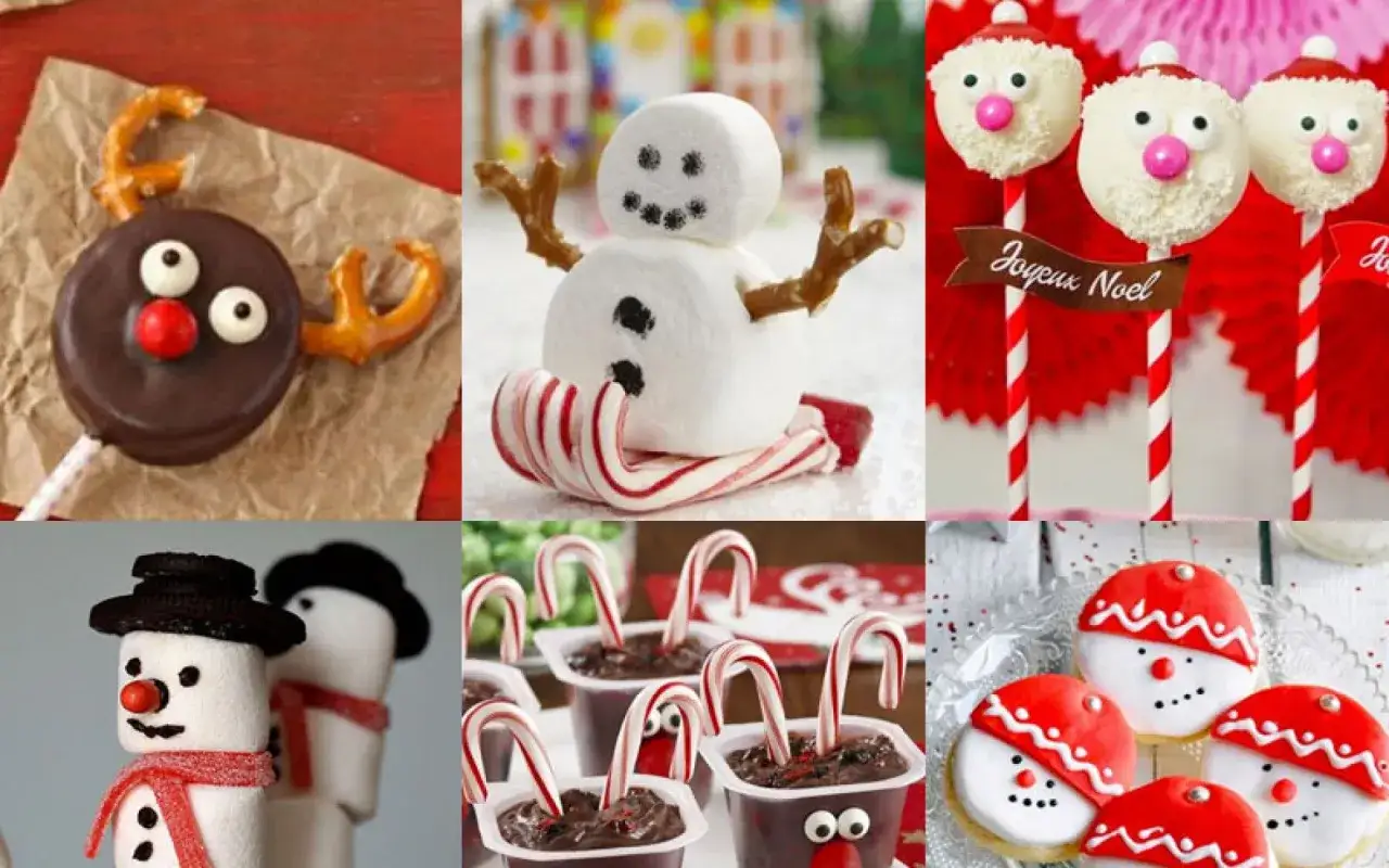 Décoration de desserts de Noël